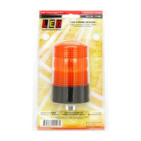 LED AUTO LAMPS LED Amber Strobe Beacon 10-36V Single Bolt Mount