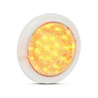 LED AUTO LAMPS 12V Round Indicator Lamp With Clear Lens Recessed Mount