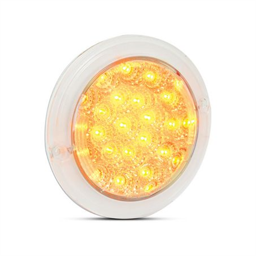 12V Round Indicator Lamp With Clear Lens Recessed Mount 102AC