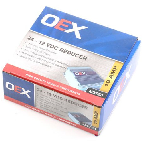 OEX Voltage Reducer 24V To 12V - Switch Mode Single Circuit - 10A