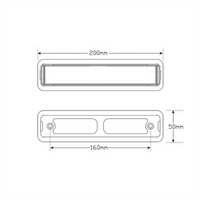 LED AUTO LAMPS Chrome Bracket Suit 200/201 Series LED Lamps