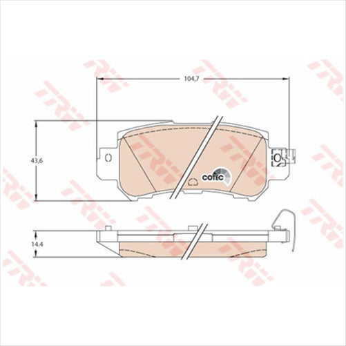 TRW DTEC Brake Pad Set