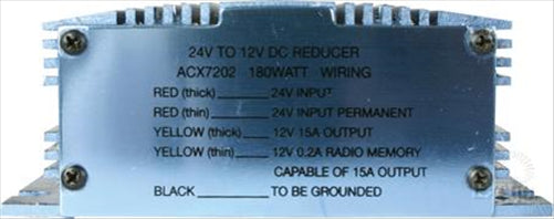 Voltage Reducer 24V To 12V - Switch Mode Single Circuit - 15A (With Me ACX7202