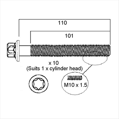 PERMASEAL Cylinder Head Bolt Set