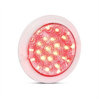 LED AUTO LAMPS 12V Round Stop/Tail Lamp With Clear Lens Recessed Mount 130mm Diamete