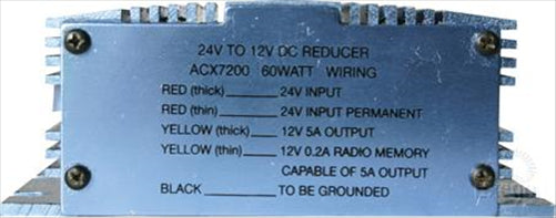 Voltage Reducer 24V To 12V - Switch Mode Single Circuit - 5A (With Mem ACX7200