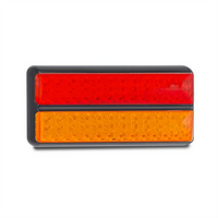 LED AUTO LAMPS Multi Volt Stop/Tail/Indicator Assembly 72 LEDs With Black Bracket