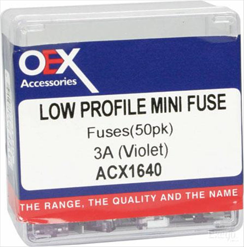 OEX Micro Blade Fuse 3A Violet 50 Pce