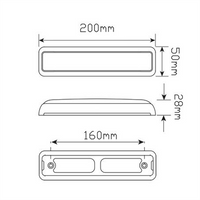 LED AUTO LAMPS 12/24V LED Stop/Tail/Indicator/Reverse Lamp With Black Bracket