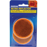 Narva Reflector Round Amber 65mm - 2 Pce
