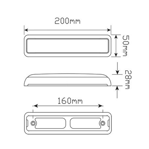 LED AUTO LAMPS 24V Front Direction Indicator With Front Position Lamp Chrome Bracket