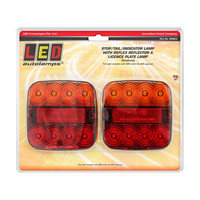 LED AUTO LAMPS LEDAUT 12V LED Stop/Tail/Indicator Lamp With Licence Plate Lamp Blist