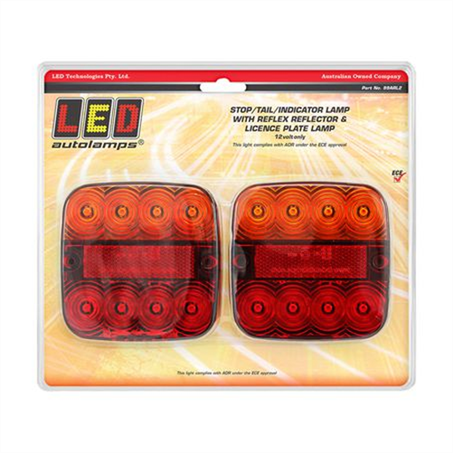 LEDAUT 12V LED Stop/Tail/Indicator Lamp With Licence Plate Lamp Blist 99ARL2
