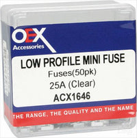 OEX Micro Blade Fuse 25A White 50 Pce