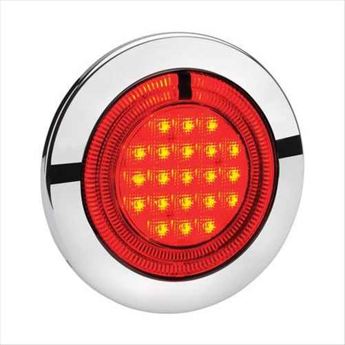 Narva 9-33 Volt LED Rear Stop Lamp (Red) and Red LED Tail Ring, 155mm Contou
