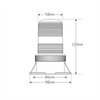 LED AUTO LAMPS 10/110V LED Strobe Beacon Amber Permanent Mount