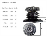 GMB PREMIUM WATER PUMP NISSAN TD27T 142.6mm 26 mm 88-97