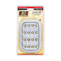 LED AUTO LAMPS Reverse LED Light Clear Lens 16 LEDs 12/24v Bulk Pack