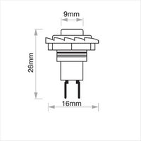 Narva Micro Push Button Switch Momentary On SPST (contacts Rated 6A @ 12V)