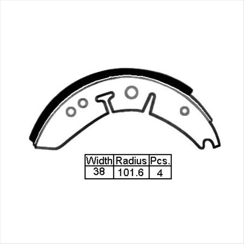 XP BRAKE SHOE REAR - TOY COROLLA NZE ZRE 228 X 3