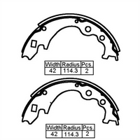 RDA Brake Shoe 295mm x 55mm