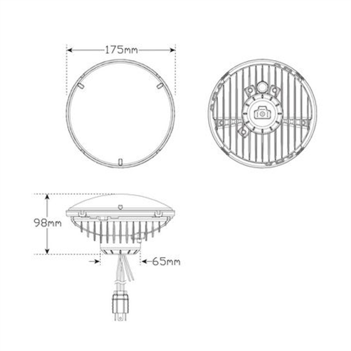 LED AUTO LAMPS LEDAUT - MaxiLamp 7inch Driving Lamp Blister Pack Of 2