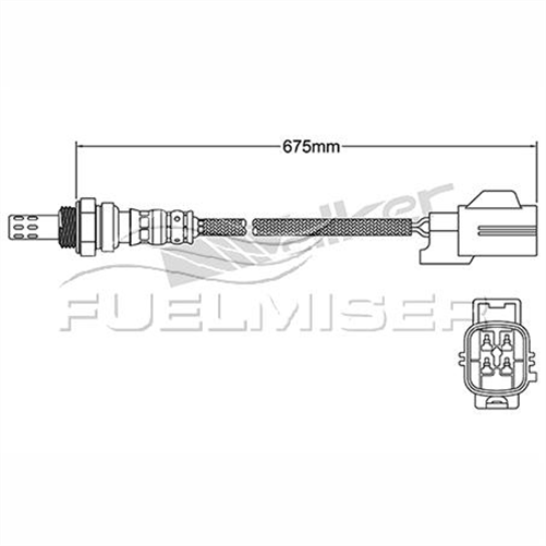 FUELMISER OXYGEN SENSOR DIRECT FIT 4 WIRE 675MM CABLE