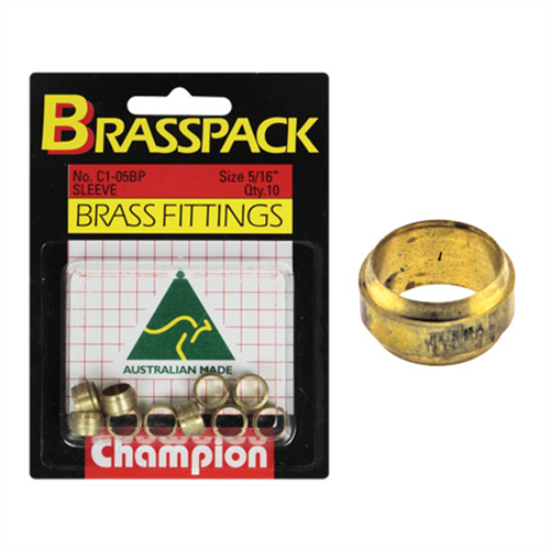 CAP BRASSPK 5/16IN UNI SLEEVE