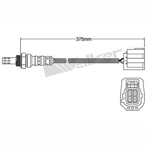 FUELMISER OXYGEN SENSOR DIRECT FIT 4 WIRE 375MM CABLE