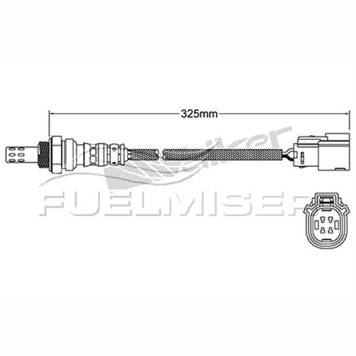 FUELMISER OXYGEN SENSOR DIRECT FIT 4 WIRE 325MM CABLE