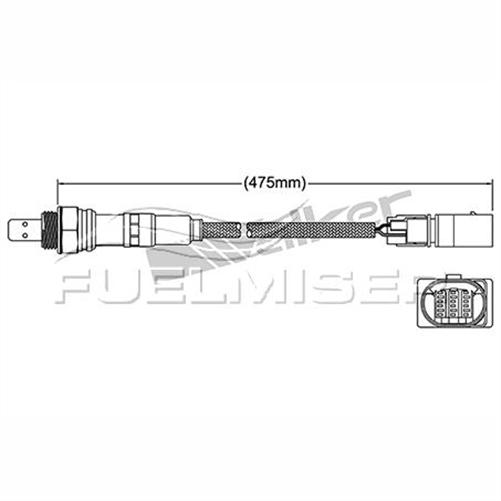FUELMISER OXYGEN SENSOR DIRECT FIT 5 WIRE 475MM CABLE