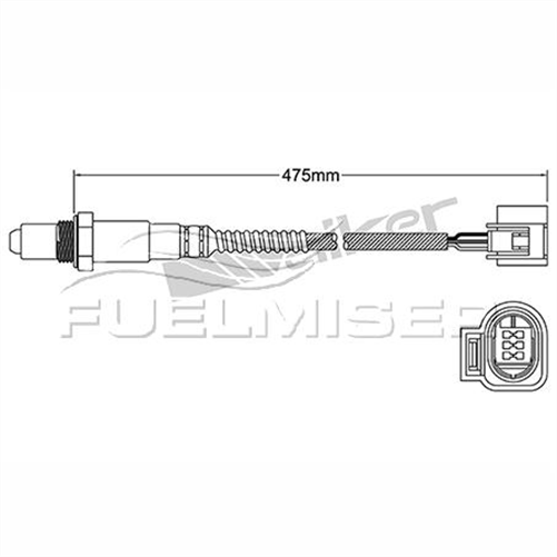 FUELMISER OXYGEN SENSOR DIRECT FIT 5 WIRE 475MM CABLE
