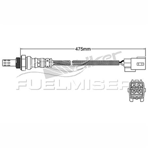 FUELMISER OXYGEN SENSOR DIRECT FIT 4 WIRE 475MM CABLE