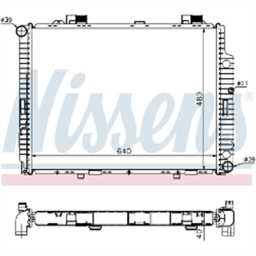 Nissens RADIATOR MERCEDES W210 E270 99/02 A/T JR0381N