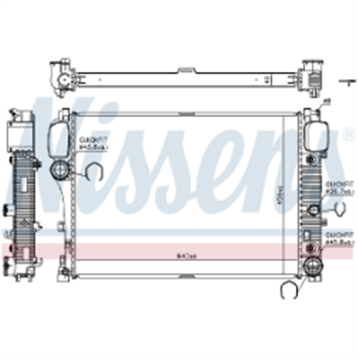 Nissens RADIATOR MERCEDES CL W216 / S CLASS W221 05- JR0383N