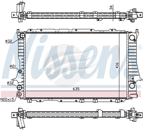 Nissens RADIATOR AUDI 100 1993 S4 M/T A/P SPECIAL BUY JR4088J