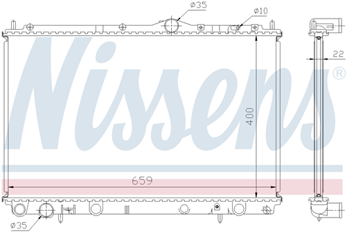 Nissens RADIATOR VOLVO V40 S40 TURBO DIESEL 1995 > JR4099N