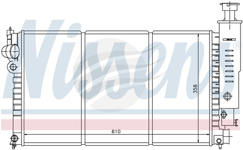 Nissens RADIATOR PEUGEOT 405 I & II 92- 1.6 / 1.8 / 2.0LT M/T C/P JR4153J