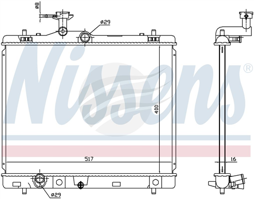 Nissens RADIATOR SUZUKI SWIFT FZ MANUAL 2010 > JR7004N