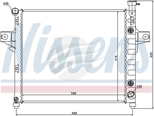 Nissens RADIATOR JEEP GRAND CHEROKEE AUTO WJ / WG 4.7Lt V8 99-05 JR8085N