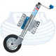ARK JOCKEY WHEEL SWIVEL 8 INCH RUBBER WHEEL 350KG