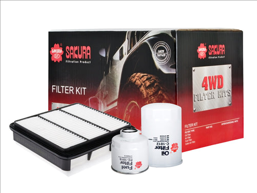 Sakura FILTER KIT OIL AIR FUEL MITSUBISHI TRITON ML 4M41T K-10030