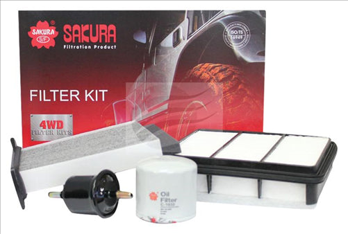 Sakura FILTER KIT OIL AIR FUEL CABIN MITSUBISHI TRITON ML 6G74 K-10140