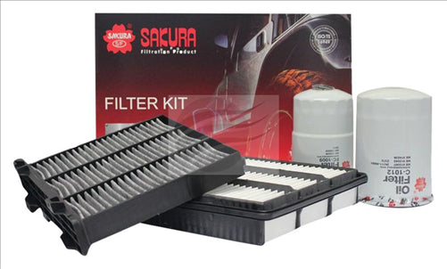 Sakura FILTER KIT OIL AIR FUEL CABIN MITSUBISHI PAJERO NP 4M41T K-10150