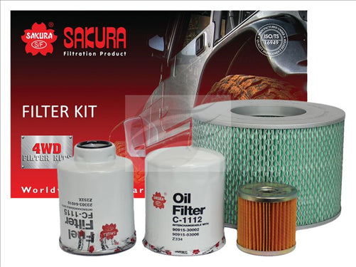Sakura FILTER KIT OIL AIR FUEL TOYOTA LANDCRUISER HZJ70 HZJ73 HZJ75 K-11030