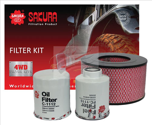 Sakura FILTER KIT OIL AIR FUEL TOYOTA HILUX LN147 LN167 LN169 LN172 K-11060