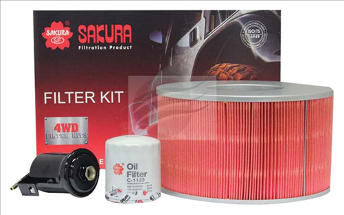 Sakura FILTER KIT OIL AIR FUEL TOYOTA LANDCRUISER UZJ100R FZJ105R K-11230