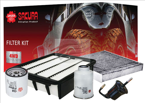 Sakura FILTER KIT OIL AIR FUEL CABIN TOYOTA LANDCRUISER PRADO K-11410