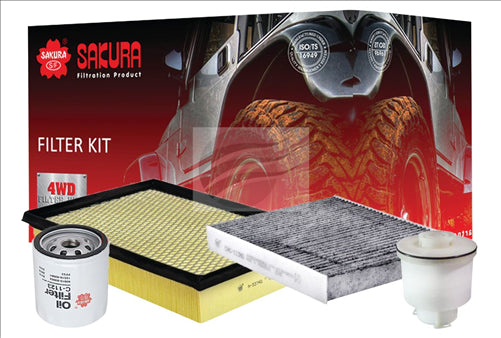 Sakura FILTER KIT OIL AIR FUEL CABIN TOYOTA HILUX FORTUNER 1GDFTV K-11440