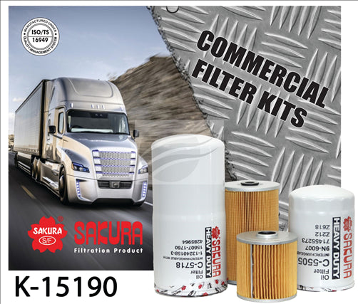 Sakura TRUCK FILTER KIT ISUZU 6SD1TC SITEC 275 K-15190
